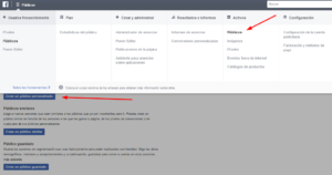 crear publico personalizado facebook