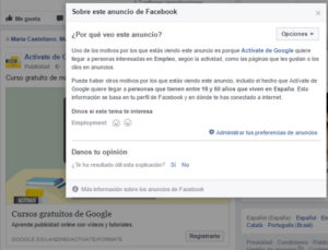anuncio facebook google