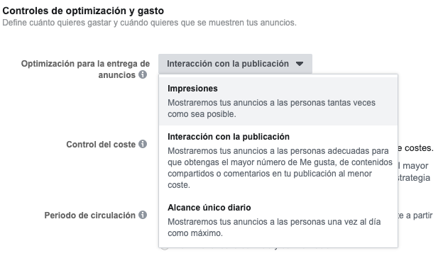 campaña interaccion facebook